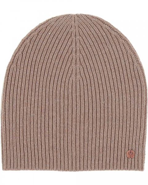 Knitted hat with delicate glitter in cashmere blend