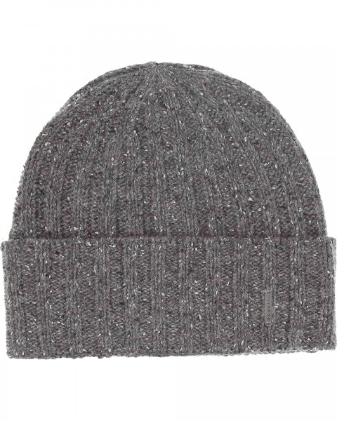 Melange knitted hat in wool blend