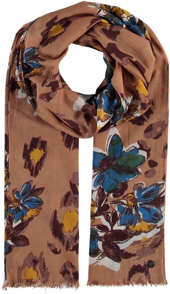 Schal aus Baumwolle mit floralem Print