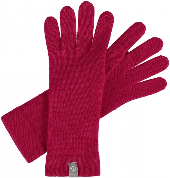 Knit gloves in pure cashmere