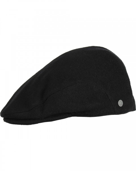 Unicoloured flat cap with ear flaps in wool blend