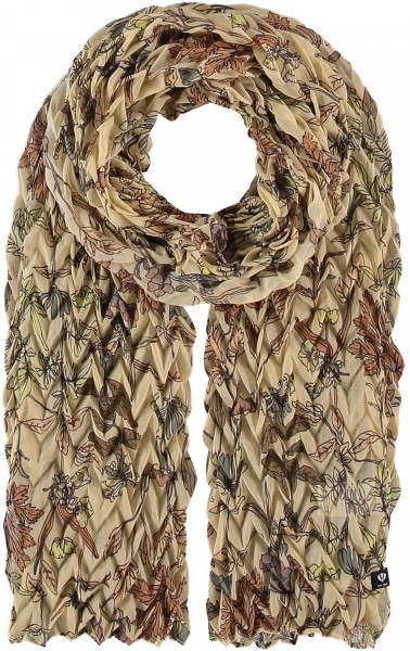 Sustainability Edition - Pleated Stole with autumn flower design
