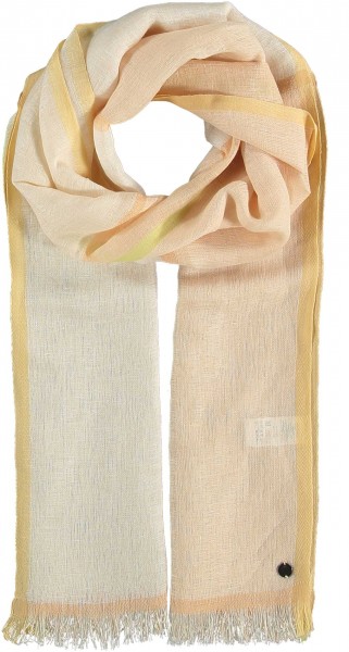 Scarf with colour blocking in linen blend