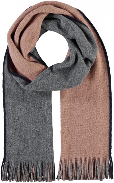 Bicoloured scarf in wool blend - Made in Germany