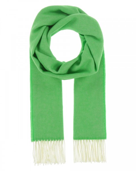 Sustainability Edition - Wool scarf with herringbone-pattern - Made in Germany Apple One Size