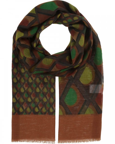 Sustainability Edition - Scarf with geometric patterns Apple One Size