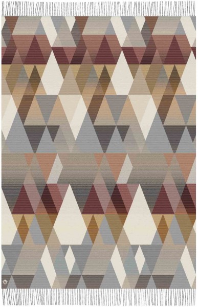 Sustainability Edition - Cashmink®-blanket with triangle-design - Made in Germany rust