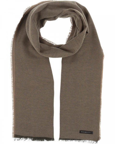 Cotton scarf with herringbone design