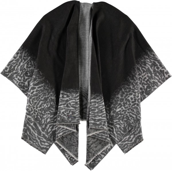 Cashmink®-Poncho mit Animal Print - Made in Germany