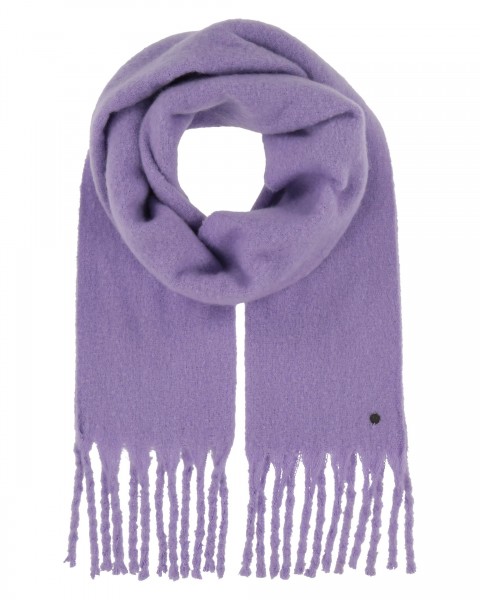 Single coloured scarf with XL-fringes