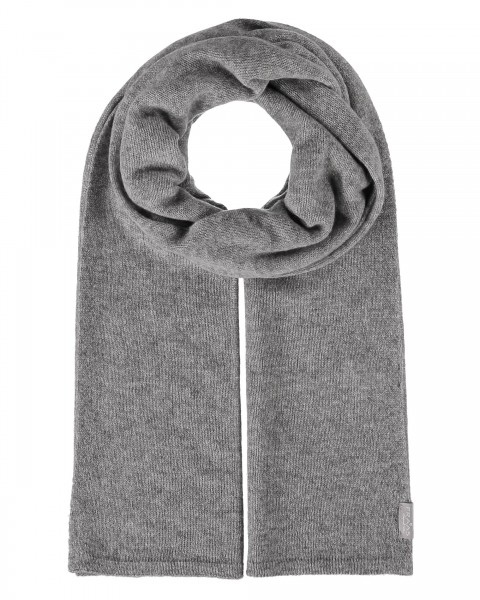 Pure cashmere scarf mid grey One Size