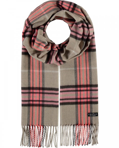 Cashmink-scarf with FRAAS Plaid - Made in Germany camel One Size