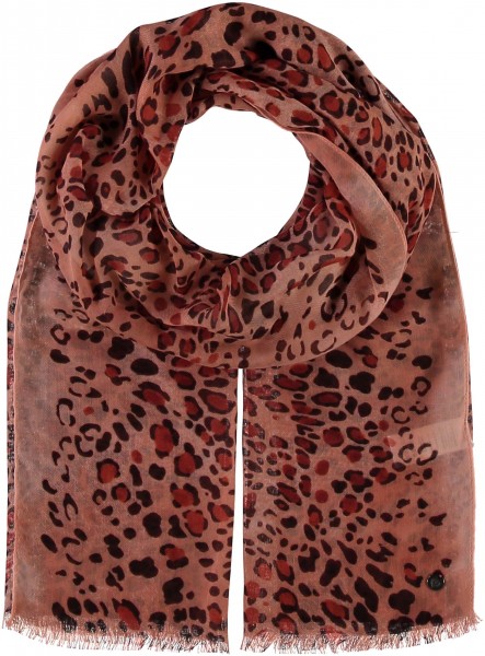 Animal print scarf made of polyester