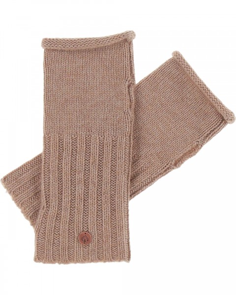 Knitted hand cuffs in cashmere blend