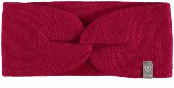Pure cashmere knit headband pink