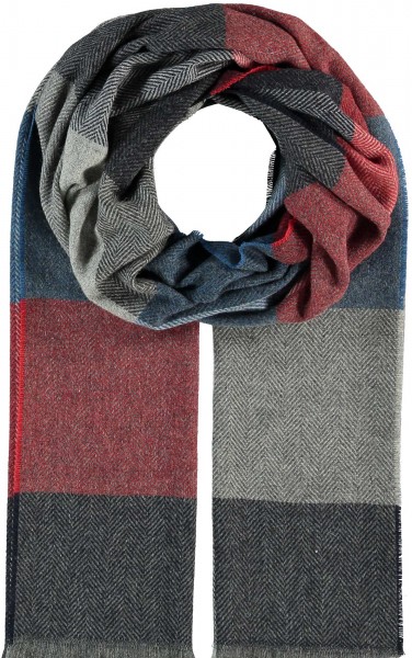 Sustainability Edition - Scarf with colour block in wool blend - Made in Germany