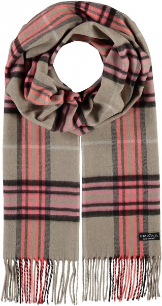 Cashmink-scarf with FRAAS Plaid - Made in Germany camel