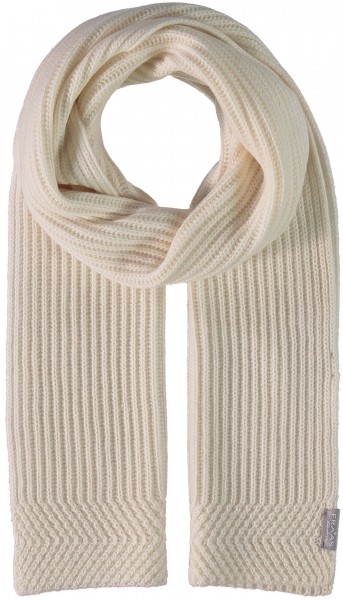 Ribbed knitted cashmere scarf