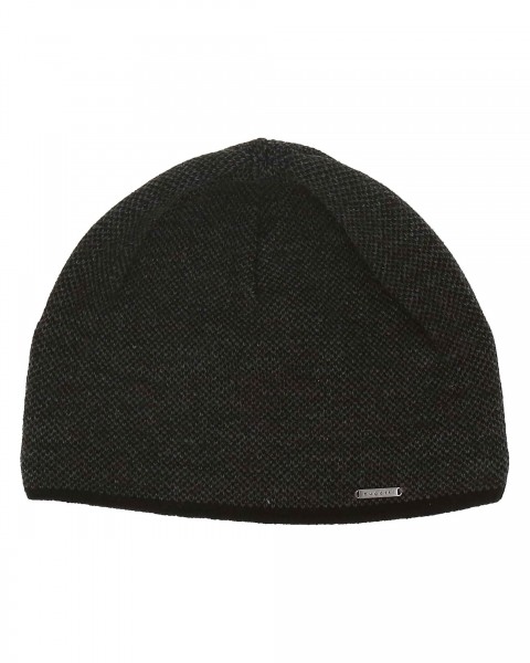 Knitted cap with colour contrasting brim