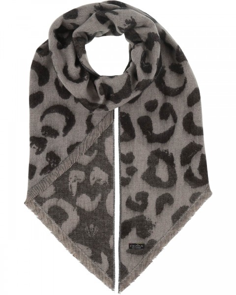 Sustainability Edition - Cashmink-scarf with leopard-design and bias cut - Made in Germany