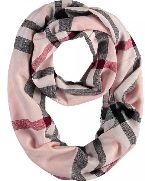 Loop with FRAAS Plaid - Made in Germany pale rose One Size