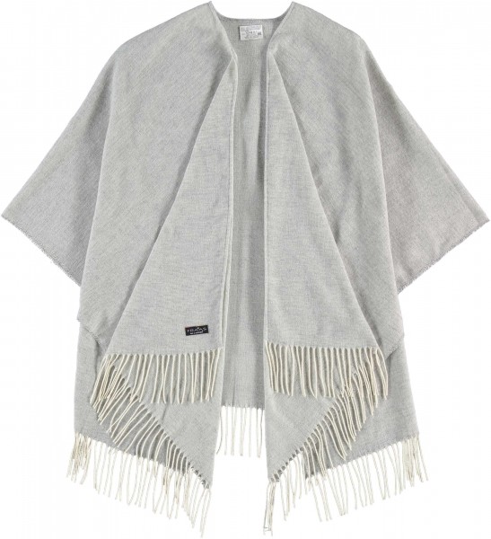 Sustainability Edition - Monochrome poncho - Made in Germany silver