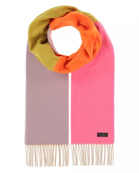 Sustainability Edition - Cashmink-scarf with colour blocks in herringbone-design - Made in Germany