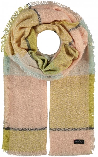 Cashmink®-Stole with colour block - Made in Germany