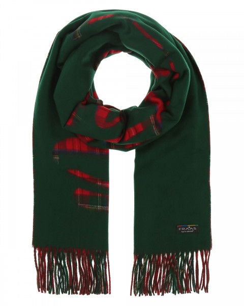 Chequered Cashmink-scarf MERRY CHRISTMAS - Made in Germany