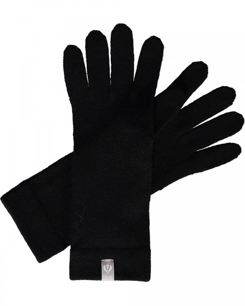 Pure Cashmere Knitted Gloves black One Size