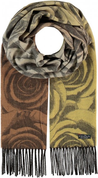 Cashmink®-scarf with rose-design - Made in Germany