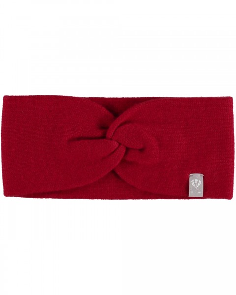 Pure cashmere knit headband red One Size
