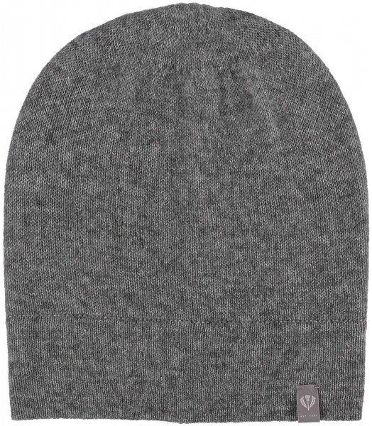 Pure cashmere knit hat grey