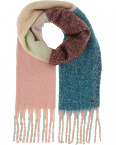 Scarf with box-check and XL-fringes