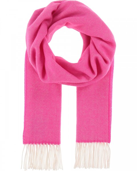 Sustainability Edition - Wool scarf with herringbone-pattern - Made in Germany diva pink One Size