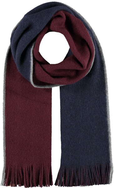 Bicoloured scarf in wool blend - Made in Germany