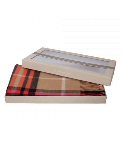 Cashmere scarf with FRAAS Plaid in gift box