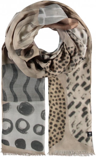 Sustainability Edition - Scarf with pebble design - Made in Italy greige