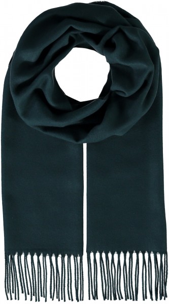 Cashmink® scarf with fringes - Made in Germany Dark Petrol