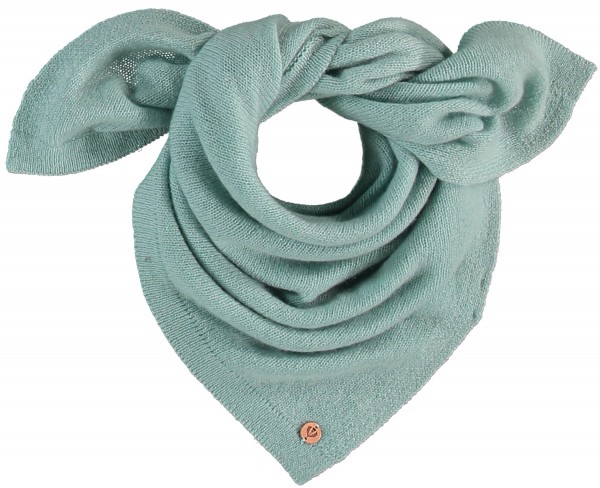 Knitted bandana in pure cashmere powder mint