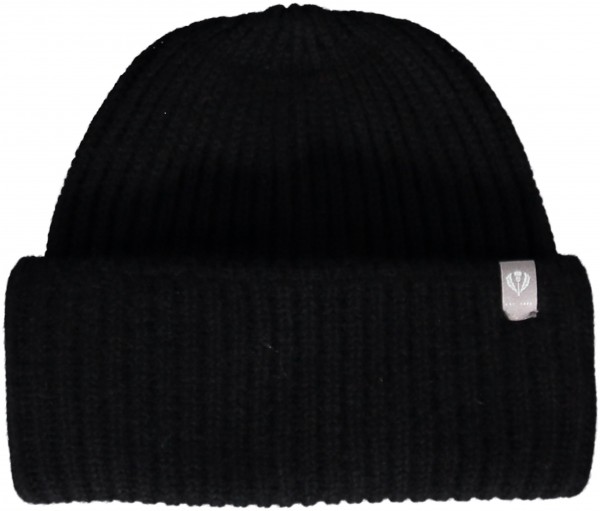 Ribbed knitted cashmere hat