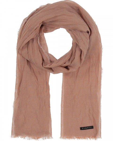 Single-coloured cotton scarf camel One Size
