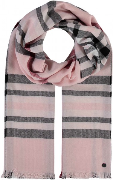 Stola mit FRAAS Plaid - Made in Germany palerose
