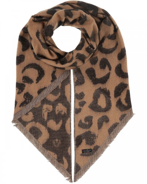 Sustainability Edition - Cashmink-scarf with leopard-design and bias cut - Made in Germany