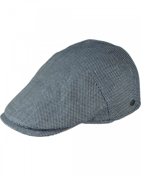 Flat cap with homeycomb-pattern in cotton blend
