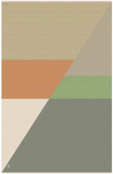 Sustainability Edition - Decke mit asymmetrischen Farb-Blöcken - Made in Germany olive