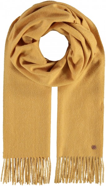 Pure cashmere scarf with fringes