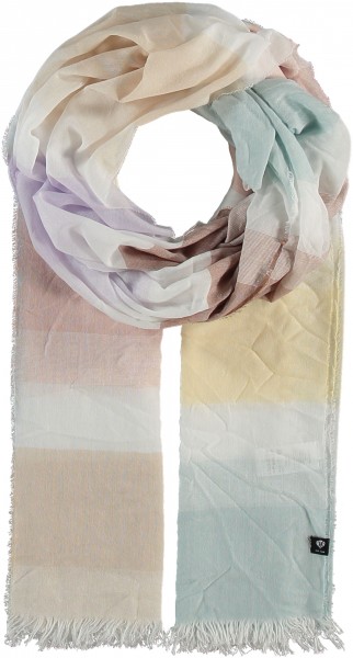 Sustainability Edition - Striped stole with crinkle-effect