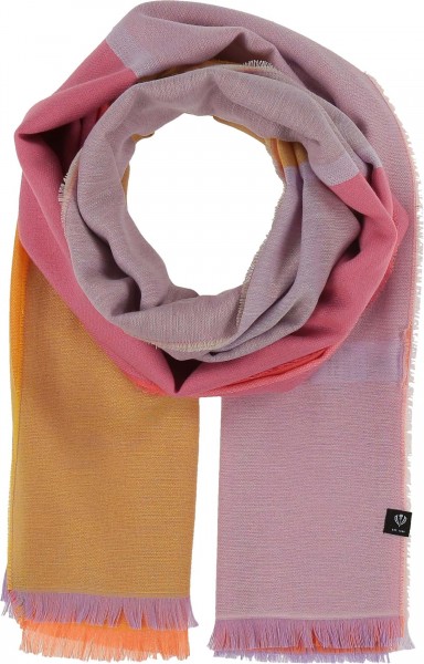 Viscose-stole with colour blocks - Made in Germany