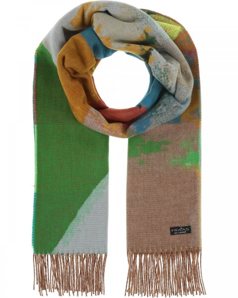 Cashmink-scarf with pattern mix